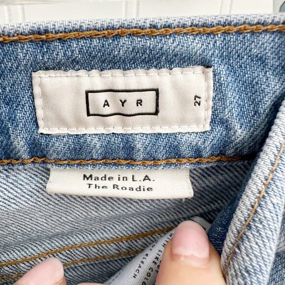 AYR The Roadie Jeans Blue High Rise Straight Leg Stretch Denim 27 - Picture 4 of 5